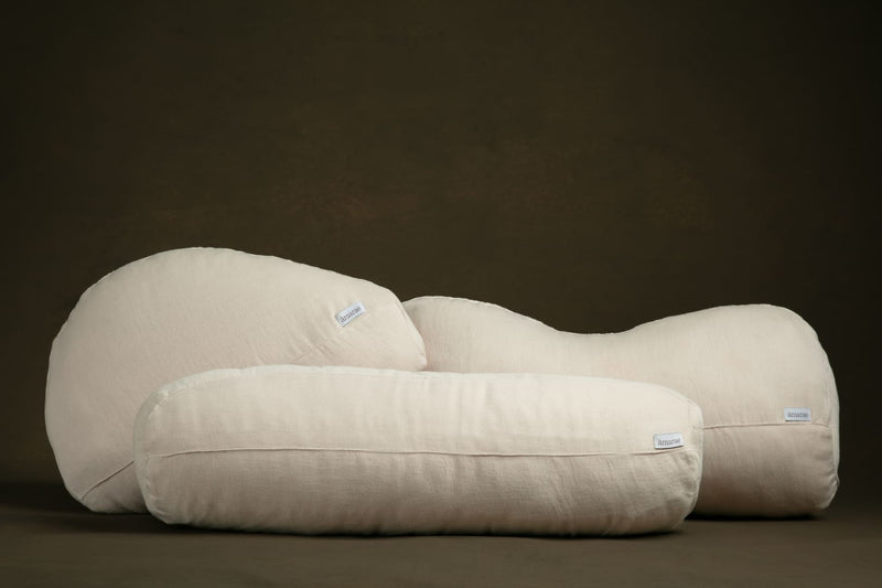 Amarae pillow styled in a serene bedroom setting
