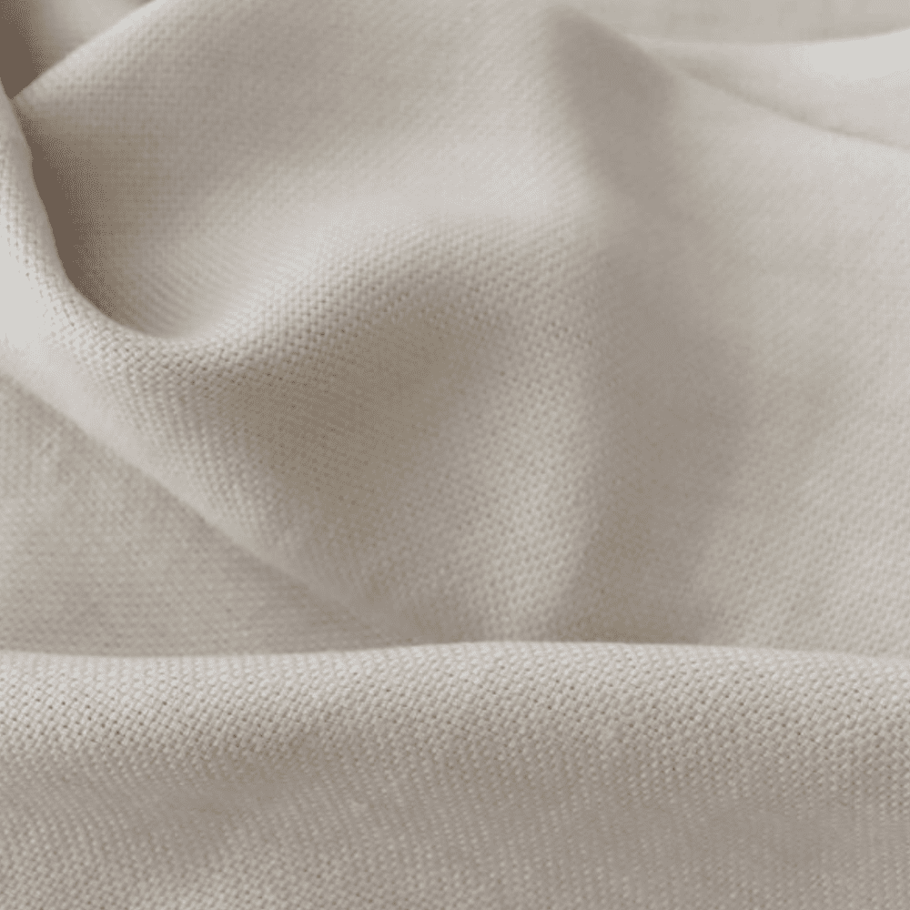 Close-up of Amarae organic cotton and natural linen pillow fabric